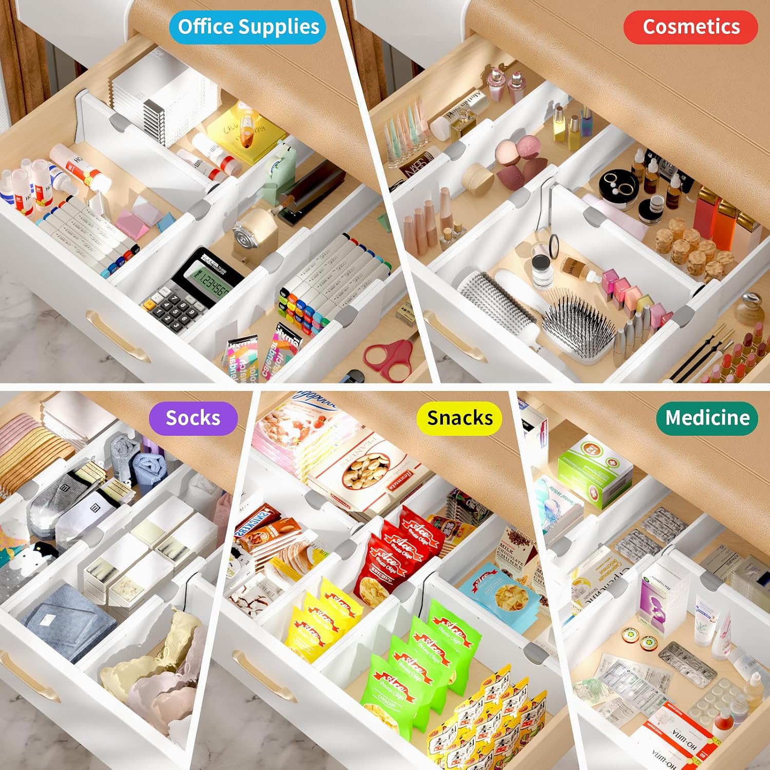 Expandable drawer organizer