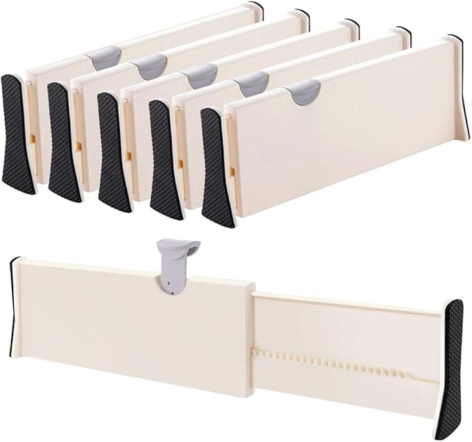 JONYJ Drawer Dividers Organizer, 4‑Pack (Expandable 11–17")